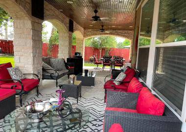 Richmond Tx Backyard Covered Patio Outdoor Lounge Outdoor Space